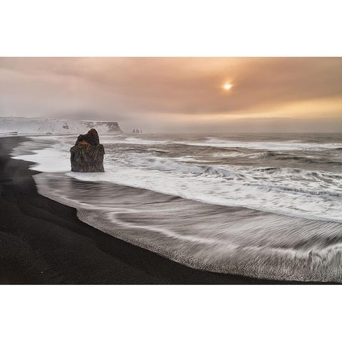A Winter Morning In Iceland Black Modern Wood Framed Art Print by Ruoppolo, Luigi