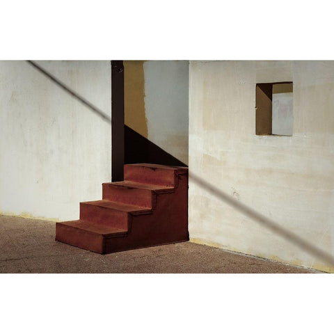 Stairs Black Modern Wood Framed Art Print by Greco, Luigi