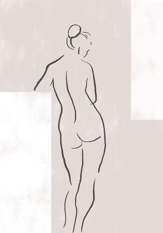 Woman in Studio White Modern Wood Framed Art Print with Double Matting by 1x Studio II