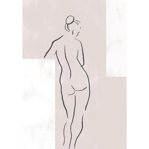 Woman in Studio Black Modern Wood Framed Art Print by 1x Studio II