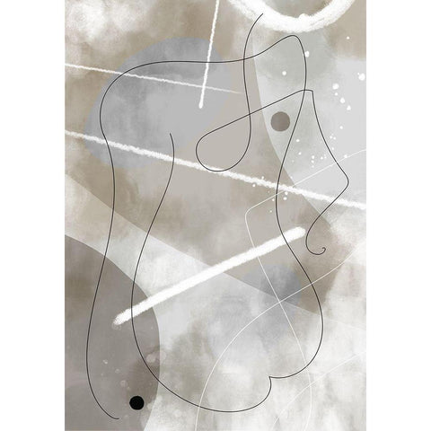 Decided Black Modern Wood Framed Art Print by 1x Studio II