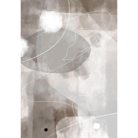 Profile Black Modern Wood Framed Art Print with Double Matting by 1x Studio II