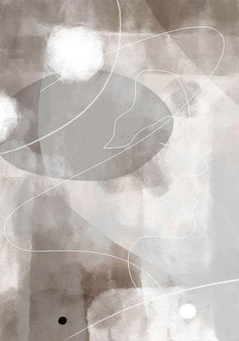 Profile Black Ornate Wood Framed Art Print with Double Matting by 1x Studio II