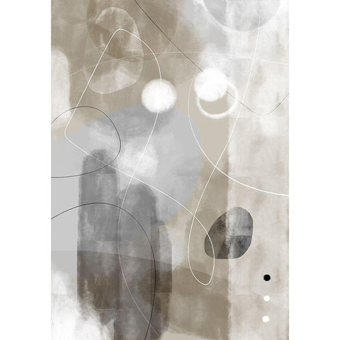 Twist White Modern Wood Framed Art Print by 1x Studio II