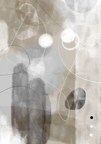 Twist Black Ornate Wood Framed Art Print with Double Matting by 1x Studio II