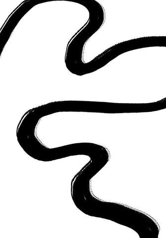 Road Black White Modern Wood Framed Art Print with Double Matting by 1x Studio II