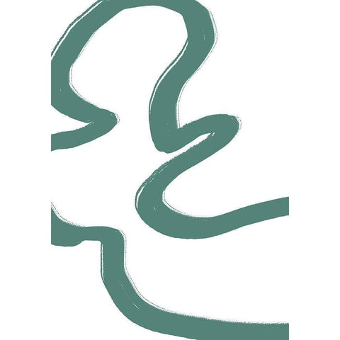 Road Green Gold Ornate Wood Framed Art Print with Double Matting by 1x Studio II