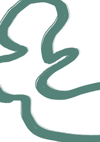 Road Green White Modern Wood Framed Art Print with Double Matting by 1x Studio II