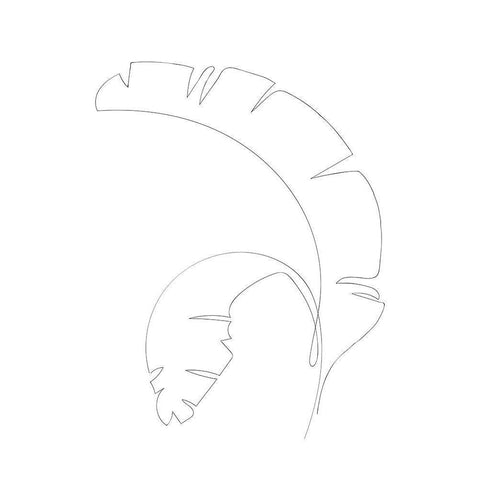 Banana Leaves Gold Ornate Wood Framed Art Print with Double Matting by 1x Studio II