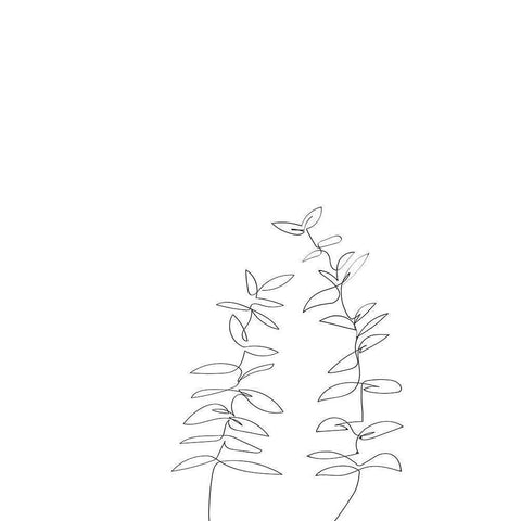 Branches White Modern Wood Framed Art Print by 1x Studio II