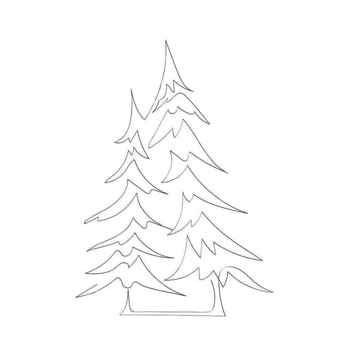 Pine Trees White Modern Wood Framed Art Print by 1x Studio II