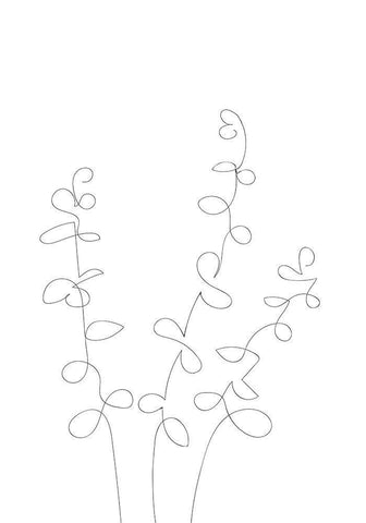 Eucalyptus Leaves Black Ornate Wood Framed Art Print with Double Matting by 1x Studio II