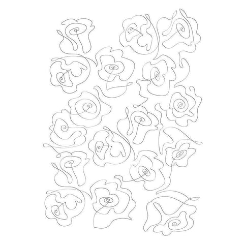 A Million Roses Black Modern Wood Framed Art Print with Double Matting by 1x Studio II