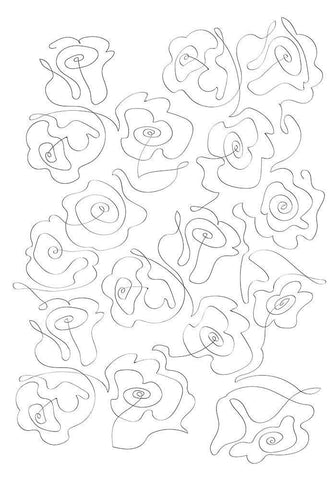 A Million Roses White Modern Wood Framed Art Print with Double Matting by 1x Studio II