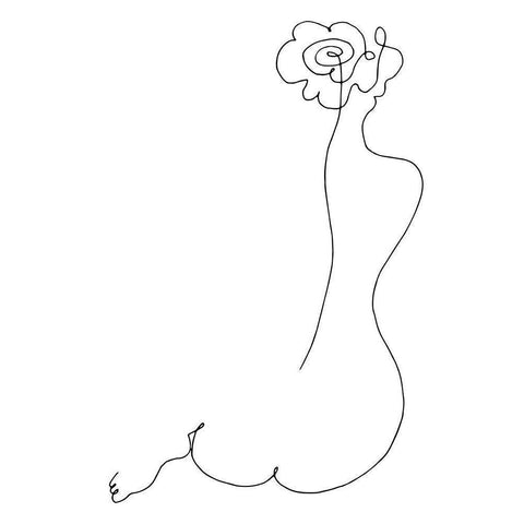 Rose Back Black Modern Wood Framed Art Print with Double Matting by 1x Studio II