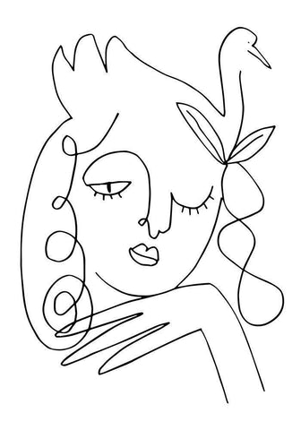 White Swan Black Ornate Wood Framed Art Print with Double Matting by 1x Studio II