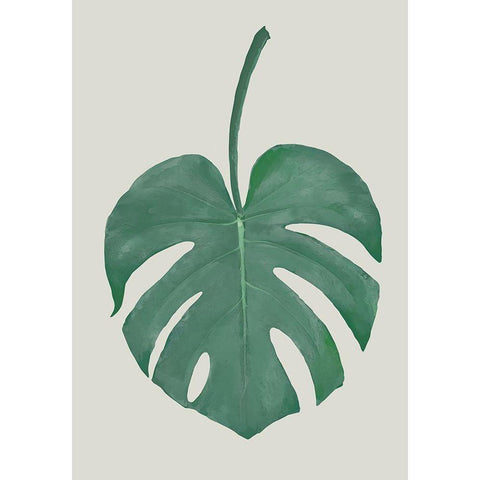 Monstera Aqua 05 Black Modern Wood Framed Art Print by 1x Studio II