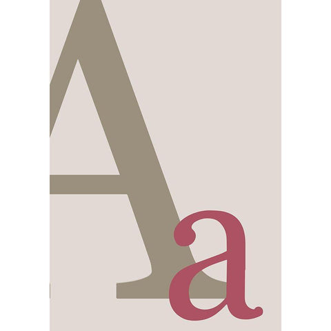 Letter A White Modern Wood Framed Art Print by 1x Studio II