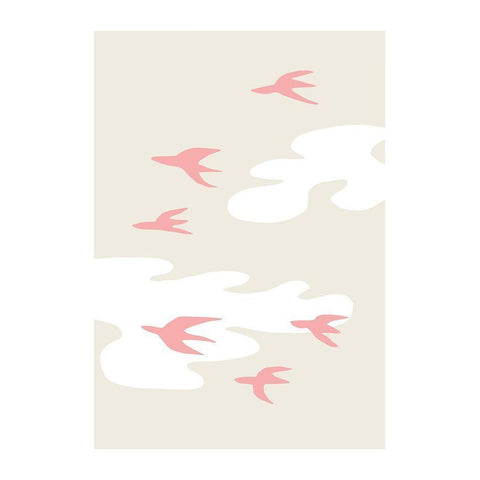 Birds Black Modern Wood Framed Art Print by 1x Studio II