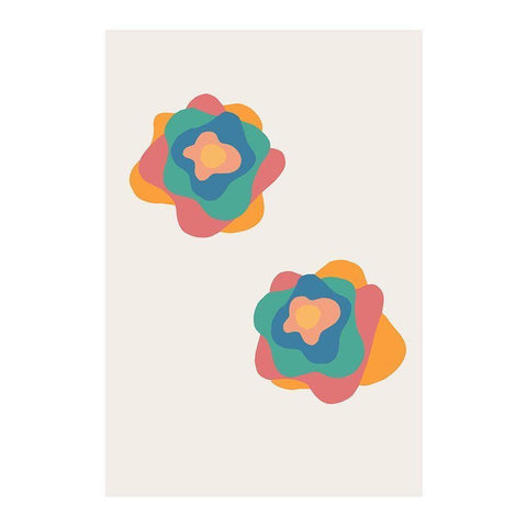 Flowers Black Modern Wood Framed Art Print with Double Matting by 1x Studio II