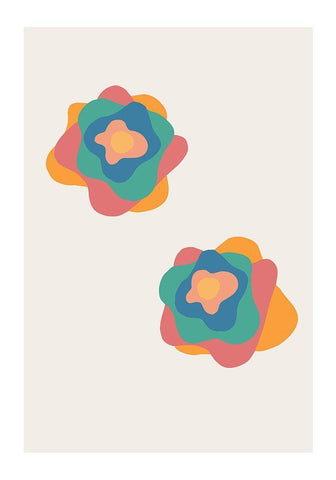 Flowers White Modern Wood Framed Art Print with Double Matting by 1x Studio II