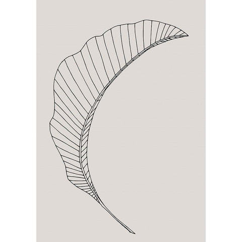 Banana Leaf Canvas White Modern Wood Framed Art Print by 1x Studio II