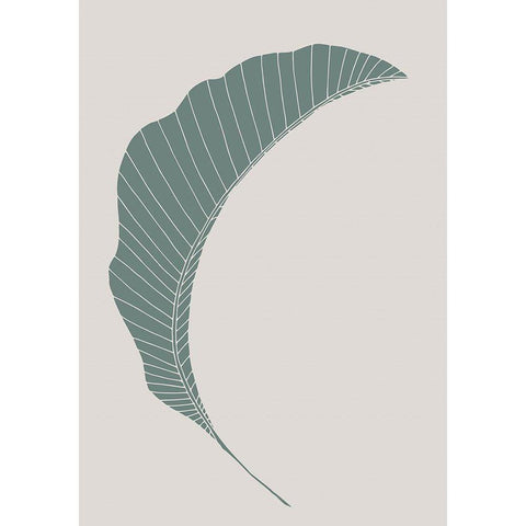 Banana Leaf Green Black Modern Wood Framed Art Print by 1x Studio II