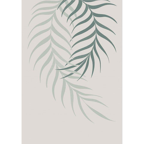 Leaf Frilly Green Black Modern Wood Framed Art Print by 1x Studio II