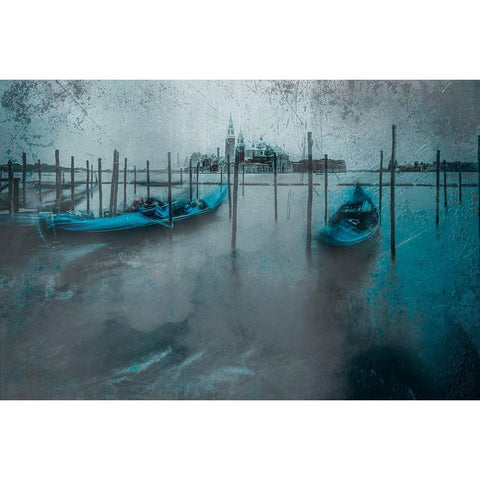 Venice Gold Ornate Wood Framed Art Print with Double Matting by Chiriaco, Carmine