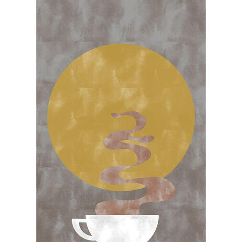 Morning Cup White Modern Wood Framed Art Print by 1x Studio II