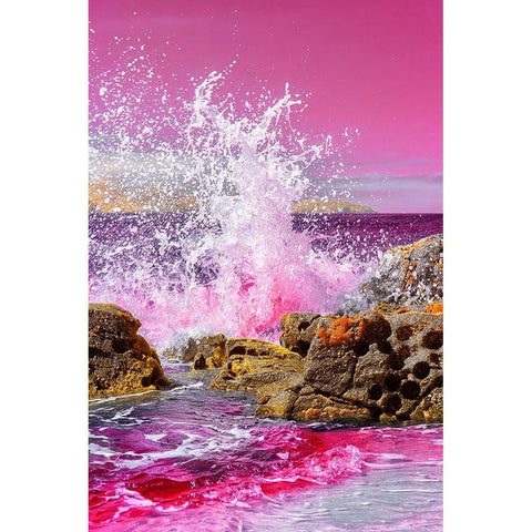 La Mer White Modern Wood Framed Art Print by Meneghelli, Glauco