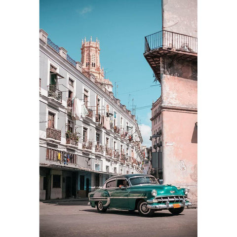 Old Havana 8 Gold Ornate Wood Framed Art Print with Double Matting by Yakovlev, Alexander