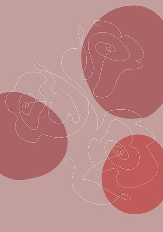 Red Roses White Modern Wood Framed Art Print with Double Matting by 1x Studio II