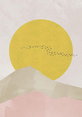 Rocky Mountains White Modern Wood Framed Art Print with Double Matting by 1x Studio II