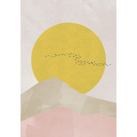 Rocky Mountains Black Modern Wood Framed Art Print by 1x Studio II