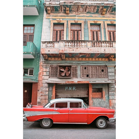 Cuban Car 9 White Modern Wood Framed Art Print by Yakovlev, Alexander