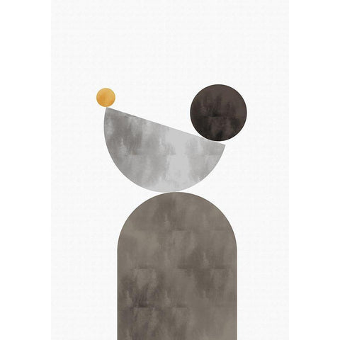 Balance White Modern Wood Framed Art Print by 1x Studio II