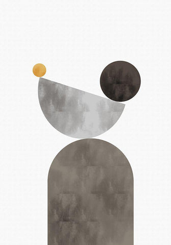 Balance White Modern Wood Framed Art Print with Double Matting by 1x Studio II