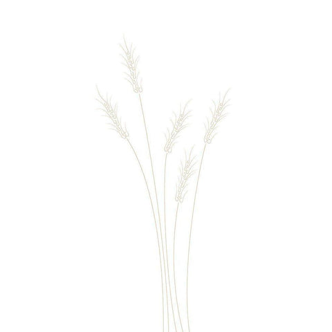 Wheat Grass White Modern Wood Framed Art Print by 1x Studio II