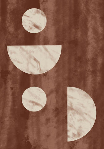 Geo Marble White Modern Wood Framed Art Print with Double Matting by 1x Studio II