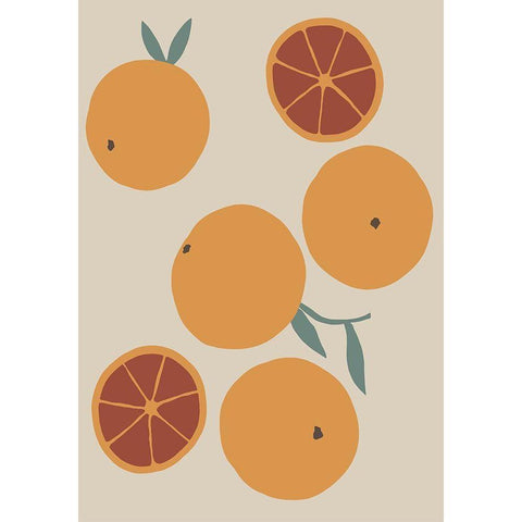 Blood Orange White Modern Wood Framed Art Print by 1x Studio II