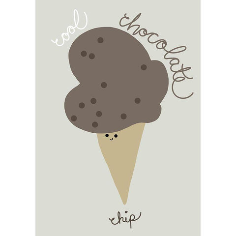 Chocolate Chip Black Modern Wood Framed Art Print with Double Matting by 1x Studio II