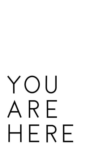 You Are Here Black Ornate Wood Framed Art Print with Double Matting by 1x Studio II