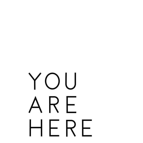You Are Here Black Modern Wood Framed Art Print by 1x Studio II