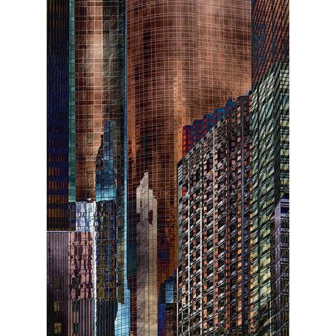 Urban Abstract Black Modern Wood Framed Art Print by Labagnara, Roxana