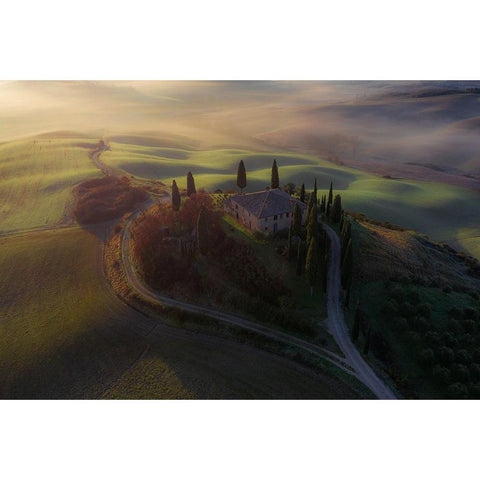 Tuscan Heart Gold Ornate Wood Framed Art Print with Double Matting by Kravanja, Jure