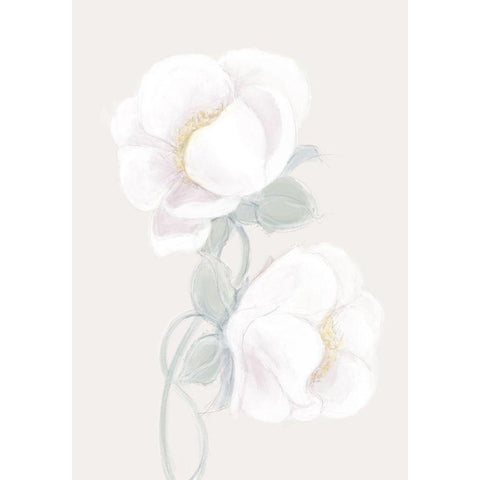Lush Peony Black Modern Wood Framed Art Print by 1x Studio II