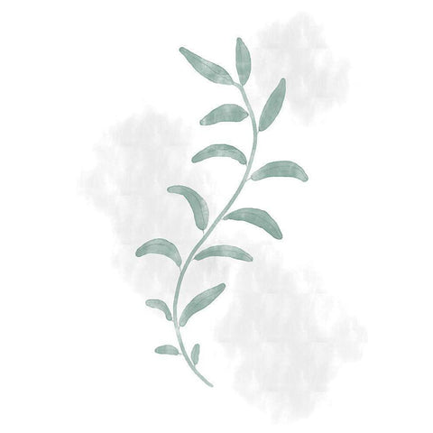 Jazzy Leaves White Modern Wood Framed Art Print by 1x Studio II