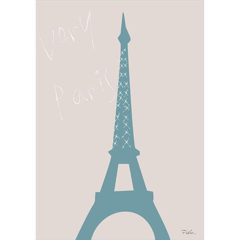 Very Paris White Modern Wood Framed Art Print by 1x Studio II