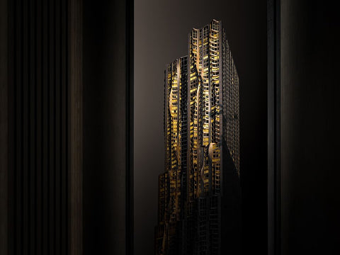 Golden Hour Black Ornate Wood Framed Art Print with Double Matting by Scherhag, Ute